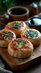 Cheese and herb-filled belyashi