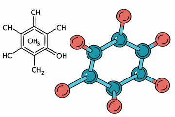 36 molecular structure, chemical diagram, chemical formula, 3D model, hexane molecule, molecular bonds, atomic structure, scientific illustration, blue and teal, glossy, rendered, detailed