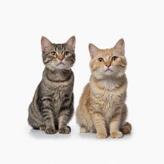 Two Baby Kitten on a white background
