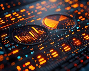 Futuristic Data Analytics Dashboard