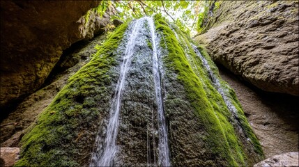 small waterfall in the forest