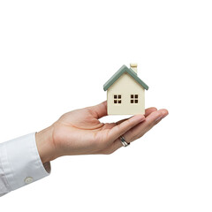 hand holding house