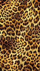 Leopard print fabric with golden accents