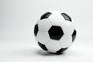 Fototapeta premium Studio shot, pristine white football against pure white backdrop , sporting goods, white, isolated