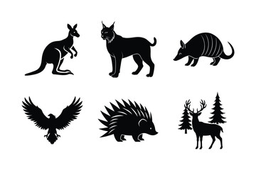bundle of Vector silhouette Art of Wild  Animal and bird