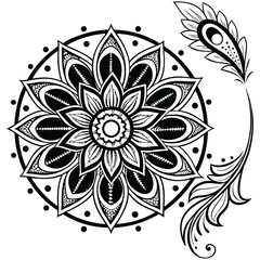 Luxury Mandala Design – Intricate Geometric and Floral Pattern for Decor, Tattoos, and Digital Art