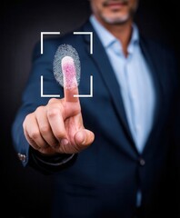 Fingerprint identification technology concept