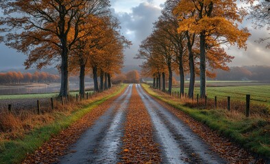 Autumnal Country Road