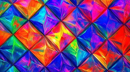 Unique blend of psychedelic colors in marble diamond texture.