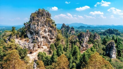 mountain landscape with blue sky