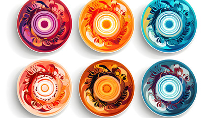 Fototapeta premium Abstract Colorful Vector Circular Shapes for Graphic Designs and Backgrounds