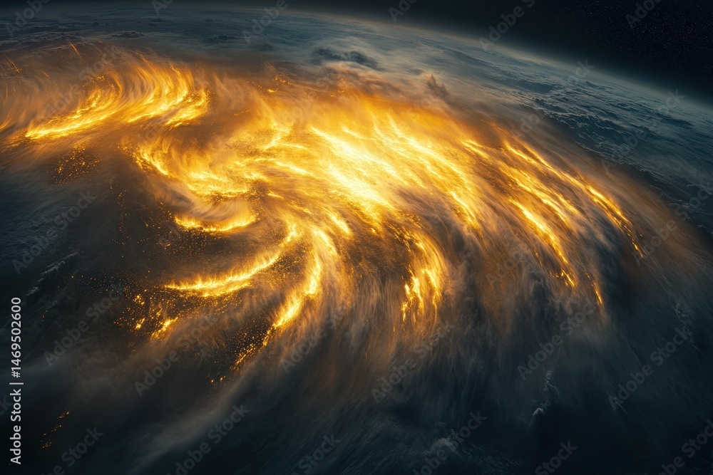 Poster a global solar network starts interacting with weather patterns in strange ways, triggering storms o