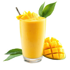 Tropical Smoothie With Mango Backdrop Ultra  isolated on a transparent backgroun