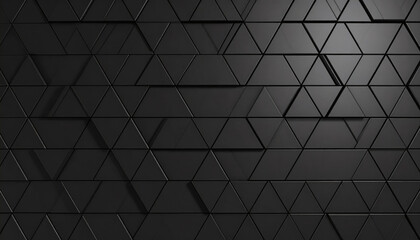 Polished semigloss wall background with triangular 3D tiles, offering a modern and sleek tile wallpaper design for contemporary spaces.