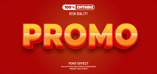 Promo text effect. Editable text effect