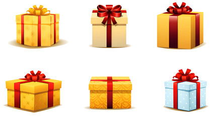 Gift Boxes Realistic Design for Professional Presentations and Projects