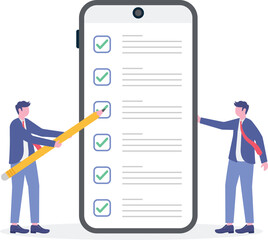 Social media illustration, business concept, web design

