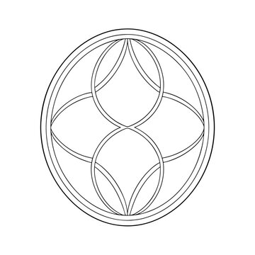 Ovalo Circle Modern Tattoo Line Art
