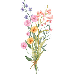 Watercolor Floral Bouquet Illustration