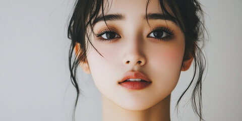 若い女性のビューティーポートレート　Generated image