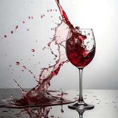 Fototapeta premium red wine splash