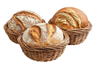 Three bread baskets
