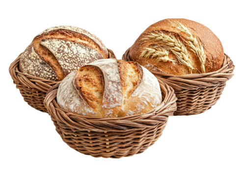 Three bread baskets