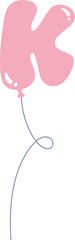 Cute Balloon Alphabet K