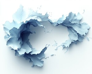 Abstract light blue organic forms