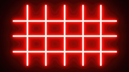 Red neon grid pattern