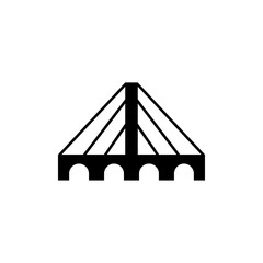 Bridge construction vector logo design