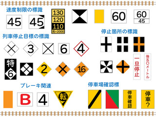 鉄道■鉄道の標識セット