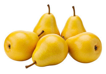 Fresh Yellow Pears HighResolution Fruit Image for Food Blog Recipe Websites and Culinary Stock Photography isolated on white background