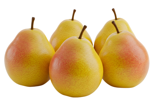 Realistic Artificial Pears HighQuality Fake Fruit Images isolated on white background