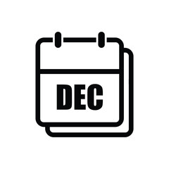 calender icon, december icon with white background