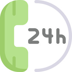 24 hours support (2) illustration on a white background     