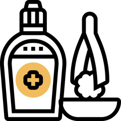 antiseptic illustration on a white background    