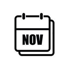 calender icon, november icon with white background