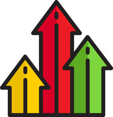 arrow graphic illustration on a white background     