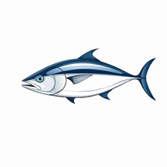 Fototapeta premium tuna fish isolated on white background