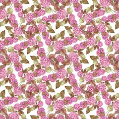 Seamless Floral Pattern With Handpainted