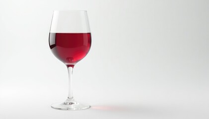 Single glass of red wine, clean white backdrop , background, single, drink