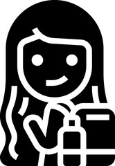 Backpacker illustration on a white background    