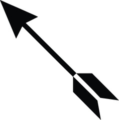 arrow right stencil icon vector illustration