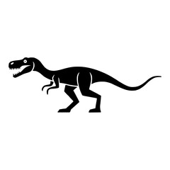Obraz premium Bold Velociraptor Icon Collection with Inventive Line Outlines in Flat Design Merging Precision and Creativity