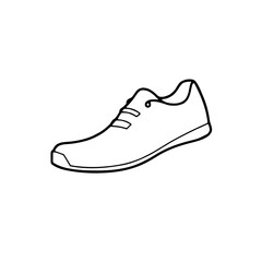Contemporary Handcrafted Flat Design Running Shoe Icons with Distinct Outlines and a Brand-Free Theme