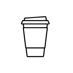 Artistic Array of Cup Icons with Distinctive Line Art and Flat Design Harmoniously Balanced