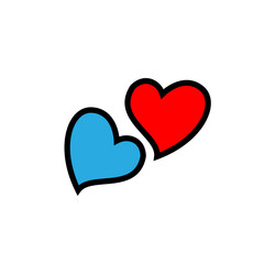 Love heart symbol logo design