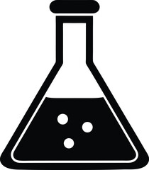 beaker stencil icon vector illustration