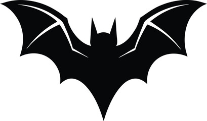 bat stencil icon vector illustration